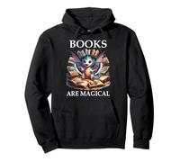 Books Are Magical Dragon Book Lover Read Books Happy Dragons Sudadera con Capucha