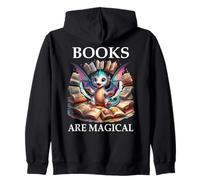 Books Are Magical Dragon Book Lover Read Books Happy Dragons Sudadera con Capucha