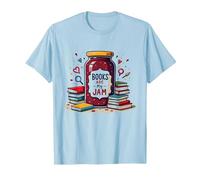 Books Are My Jam, caprichoso Regalo para Lector de Bookworm Camiseta, Hombre, Azul Bebé, XL