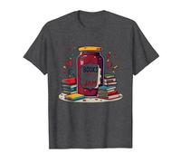 Books Are My Jam, caprichoso Regalo para Lector de Bookworm Camiseta, Hombre, Jaspeado Oscuro, L
