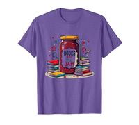 Books Are My Jam, caprichoso Regalo para Lector de Bookworm Camiseta, Hombre, Morado Jaspeado, XL