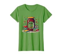 Books Are My Jam, caprichoso Regalo para Lector de Bookworm Camiseta, Mujer, Hierba, XXL