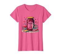 Books Are My Jam, caprichoso Regalo para Lector de Bookworm Camiseta, Mujer, Rosa Jaspeado, XS