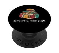 Books are my kind of people Funny Book Lover Reading PopSockets PopGrip Adhesivo