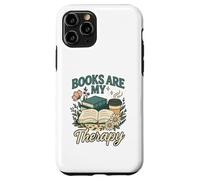 Books Are My Therapy Cozy Book Lover Reading & Coffee Carcasa para iPhone 11 Pro