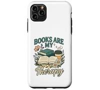 Books Are My Therapy Cozy Book Lover Reading & Coffee Carcasa para iPhone 11 Pro MAX