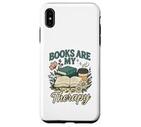 Books Are My Therapy Cozy Book Lover Reading & Coffee Carcasa para iPhone XS MAX