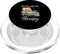 Books Are My Therapy Cozy Reading Nook Aesthetic PopSockets PopGrip para MagSafe