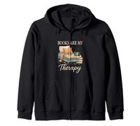 Books Are My Therapy Cozy Reading Nook Aesthetic Sudadera con Capucha