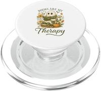 Books Are My Therapy Cute Ghost Halloween Reader PopSockets PopGrip para MagSafe