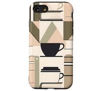 Books & Coffee Book Lovers Reading Theme Bookish Bookshelf Carcasa para iPhone SE (2020) / 7/8