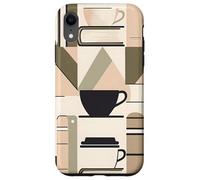 Books & Coffee Book Lovers Reading Theme Bookish Bookshelf Carcasa para iPhone XR