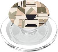Books & Coffee Book Lovers Reading Theme Bookish Bookshelf PopSockets PopGrip para MagSafe