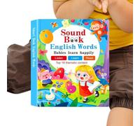 Books, Interactive Learning Book, Educational Audio Book Set, Sensory Development Game, Electronic Speech Toy for , Early Reading, Listening, 10,24 x 7,87 pulgadas