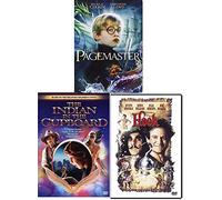 Books Neverland Indians Triple Magical Adventure Hook + Indian in the Cupboard & Pagemaster 3 DVD Family Fun Movie Bundle