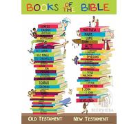 Books of the Bible Learning Chart Poster de 43.2 cm x 55.9 cm para iglesia en casa o escuela bíblica dominical