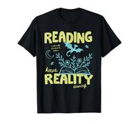 Books Over Reality Book Lover Reader Fiction Library Bookish Camiseta