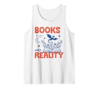 Books Over Reality Book Lover Reader Fiction Library Bookish Camiseta sin Mangas