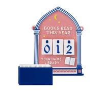 Books Read Counter - with Number Cards Bookshelf Decor, 3D Printed Annual Reading Trackerr Sign | for Women, Kids, Readers, Teachers, Bookworms, Home, Office, Library