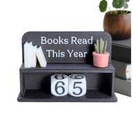 Books Read Sign, Encouraging, 30x20cm Display Panel with Stand, MDF Wood Material, Library Sign Decor with Motivational Message, Home Accessory for Desk Table Office Study Living Room