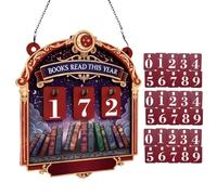 Books Read This Year Counter - Wooden Tabletop Ornament