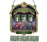 Books Read This Year Counter - Wooden Tabletop Ornament