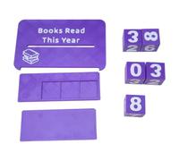 Books Read Tracker - 13x8cm Reading Goal Tracker, Book Display Stand | Reading Counter For Book Lovers, Librarian, Reader, Women, Shelf, Bookshelf, Kitchen, Desktop, School, Library