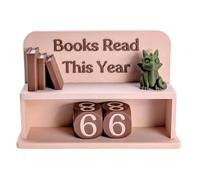 Books Read Trackeř,Fun Encouraging Read Trackeř Home Display,Book Lover Sign Library Decor | for Shelf Desk Table Home Office Study