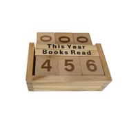 Books Read Tracker - Wooden Reusable Reading Accessories | Bookish Reading Counter, Book Tracker for Home, Office, Study, Shelf, Women Readers, Girls, Students, Teachers, Book Lovers, Gift