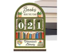Books Read - Wooden Reading Trackers Stand | Book Progress Organizer for Students, Teachers, Writers, and Club Members, Perfect for Libraries, Classroom, and Christmas Stocking Gift Giving