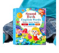 Books with Sound, Interactive Reading Book, 10,24 x 7,87 pulgadas Electronic Educational Games, Compact Sensory Learning Toys for Speech Development Kids Boy Girl Studying Fun