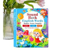 Books with Sound, Reading Toddler Interactive Books, 0.24x7.87 Inches Electronic Audio Buttons, Sensory Learning Pages, Sounds Book Toys for Speech Development Kids Boys Girls Use