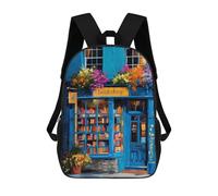 Bookshops in England - Mochila unisex con estampado de 17 pulgadas, mochila de viaje para laptop para mujeres y hombres