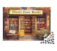 Bookstore Facade 100% Recycled Cardboard Cozy Bookstore 1000Pc Jigsaw Puzzle For Adults Challenging & Brainteasing 70x50cm/1000pcs
