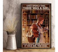 Bookthere Is A Girl Who Really Likes To Read The Decorative On The Wall Poster Decor Kitchen Decor Wall Decor Poster Metal Sign 8X12 Inch