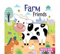 Booktopus Farm Friends Puzzle Board Book World Learning Puzzle with Easy Grip Pieces - Educational Toys for Kids 4+ Years - Motor Skills De
