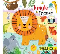 Booktopus Square Puzzle Board Book - Jungle Friends Learning Puzzle with Easy Grip Pieces - Educational Toys for Kids 4+ Years - Motor Skil
