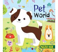 Booktopus Square Puzzle Board Book - Pet World Learning Puzzle with Easy Grip Pieces - Educational Toys for Kids 4+ Years - Motor Skills De