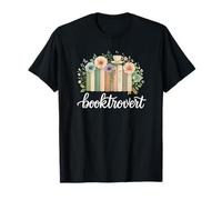 Booktrovert Floral Books Aesthetic Cozy Reader Graphic Camiseta