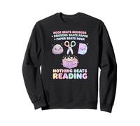Booktrovert Nothing Beat Reading Rock - Tijeras de Papel para Mujer Sudadera