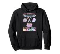 Booktrovert Nothing Beat Reading Rock - Tijeras de Papel para Mujer Sudadera con Capucha