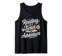 Bookworm Adventure Reading tee Grandes Regalos literarios Camiseta sin Mangas