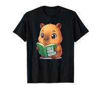 Bookworm Capybara Dreams Kawaii Style Camiseta