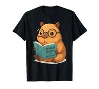 Bookworm Capybara Dreams Kawaii Style Camiseta