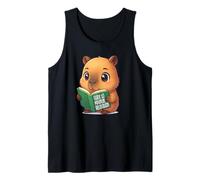 Bookworm Capybara Dreams Kawaii Style Camiseta sin Mangas