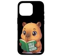 Bookworm Capybara Dreams Kawaii Style Carcasa para iPhone 16 Pro