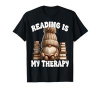 Bookworm GNOME For Librarian Teacher Reading Is My Therapy Camiseta