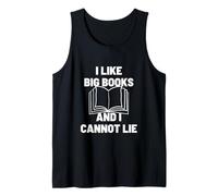 Bookworm Pun I Like Big Books and I Cannot Lie Reading Camiseta sin Mangas