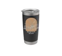 Bookworm Read The Book Boho Arch Line Art Illustration Vaso térmico de acero inoxidable de doble pared