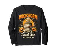Bookworm Social Club Vintage Lectura Amante Manga Larga